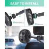 imageTriPole Car Cooling Fan  Powerful 3 Speed USB Air Circulation Fan with Adjustable Clip for Vehicles SUV RV