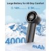 imageTriPole Mini Portable Handheld Fan Bundle Small Personal High Speed Turbo Rechargeable Battery Fan for Travel Outdoor Brach Essentials