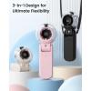 imageTriPole Misting Fan Portable Handheld Turbo Fan with Mist LED Display Neck ampamp Desk Foldable High Speed Airflow Mini Fans Rechargeable Personal Mister Fans with Water Spray Bottle for Outdoor TravelPink