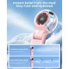 imageTriPole Misting Fan Portable Handheld Turbo Fan with Mist LED Display Neck ampamp Desk Foldable High Speed Airflow Mini Fans Rechargeable Personal Mister Fans with Water Spray Bottle for Outdoor TravelPink