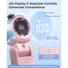 imageTriPole Misting Fan Portable Handheld Turbo Fan with Mist LED Display Neck ampamp Desk Foldable High Speed Airflow Mini Fans Rechargeable Personal Mister Fans with Water Spray Bottle for Outdoor TravelPink
