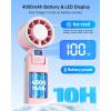 imageTriPole Portable Handheld Turbo Fan with Ice Cooling 5 Speed Battery Rechargeable Foldable 3 in 1 Mini Fan Neck ampamp Desk Fan Quiet Personal Fans for Outdoor Travel Camping Hiking WorkingPink