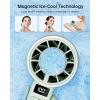 imageTriPole Portable Handheld Turbo Fan with Ice Cooling 5 Speed Battery Rechargeable Foldable 3 in 1 Mini Fan Neck ampamp Desk Fan Quiet Personal Fans for Outdoor Travel Camping Hiking WorkingGreen