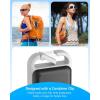 imageTriPole Portable Handheld Turbo Fan with Ice Cooling 5 Speed Battery Rechargeable Foldable 3 in 1 Mini Fan Neck ampamp Desk Fan Quiet Personal Fans for Outdoor Travel Camping Hiking WorkingBlack
