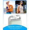 imageTriPole Portable Handheld Turbo Fan with Ice Cooling 5 Speed Battery Rechargeable Foldable 3 in 1 Mini Fan Neck ampamp Desk Fan Quiet Personal Fans for Outdoor Travel Camping Hiking WorkingGreen