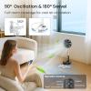 imageTriPole Portable Standing Fan 8000mAh Rechargeable Oscillating Fan with Remote 81 Quiet Pedestal Floor Fan with LED Display ampamp Timer Foldable Small Desk Fans for Bedroom Office Camping TravelBlack