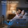 imageTriPole Portable Standing Fan 8000mAh Rechargeable Oscillating Fan with Remote 81 Quiet Pedestal Floor Fan with LED Display ampamp Timer Foldable Small Desk Fans for Bedroom Office Camping TravelBlack