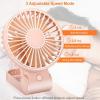 imageTriPole Mini Handheld Fan USB Portable Fans Rechargeable Battery Operated Foldable Desk Fan 3 Speed Hanging Personal Fan for Home Office Indoor Use Outdoor TravelPink