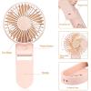 imageTriPole Mini Handheld Fan USB Portable Fans Rechargeable Battery Operated Foldable Desk Fan 3 Speed Hanging Personal Fan for Home Office Indoor Use Outdoor TravelPink