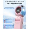 imageTriPole Mini Handheld Fan ampamp Portable Misting Fan Bundle Rechargeable Powerful Hand Held Personal Fans for Travel Water Spray Mister for Makeup Outdoor Beach
