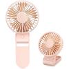 imageTriPole Mini Handheld Fan USB Portable Fans Rechargeable Battery Operated Foldable Desk Fan 3 Speed Hanging Personal Fan for Home Office Indoor Use Outdoor TravelPink