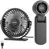 imageTriPole Portable Handhel Fan with LED Display and USB Powered Small Desk Fan Bundle Speed Adjustable Personal Cooling Fans for Table Office Outdoor Travel