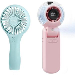 imageTriPole Mini Handheld Fan ampamp Portable Misting Fan Bundle Rechargeable Powerful Hand Held Personal Fans for Travel Water Spray Mister for Makeup Outdoor Beach