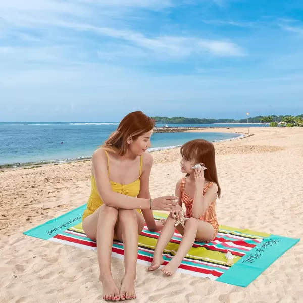 Touchat Beach Towel for Kids Super Absorbent Quick Dry Cotton Beach Towel 24x 48 300GSM Thick Soft Sand Free Cute Shark Beach Pool Swim Bath Travel Picnic Camping Towel for Boys GirlsLight Green