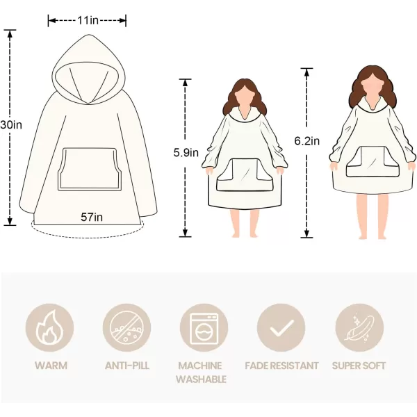 Touchat Wearable Blanket Hoodie Oversized Sherpa Blanket Sweatshirt with Hood Pocket and Sleeves Gifts Hooded Blanket for Adult Women Men BlackGreen