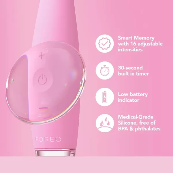 FOREO ISSA Black Rechargeable Electric UltraHygienic Sonic Toothbrush with Silicone ampamp PBT Polymer BristlesPink