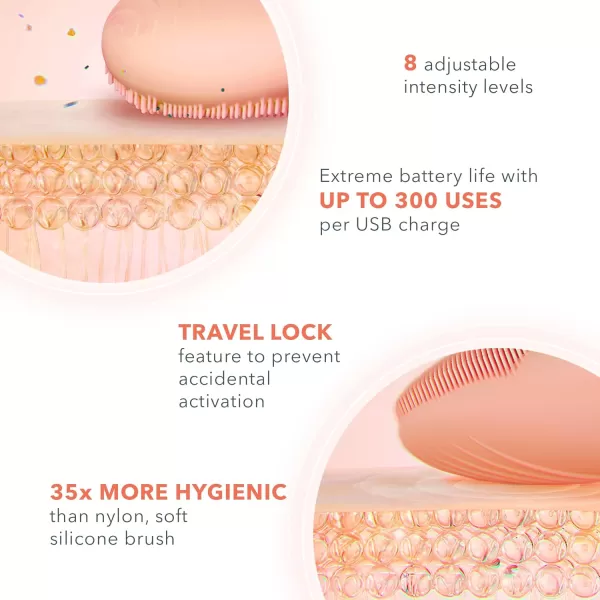 FOREO LUNA 4 go Face Cleansing Brush ampamp Firming Face Massager  Premium Face Care  Enhances Absorption of Facial Skin Care Products  Simple Skin Care Tools  For All Skin TypesPeach Perfect