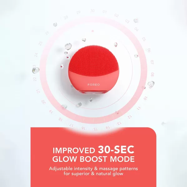 FOREO LUNA 4 mini Face Cleansing Brush ampamp Face Massager  Premium Face Care  Enhances Absorption of Facial Skin Care Products  Simple Skin Care Tools  for All Skin TypesCoral