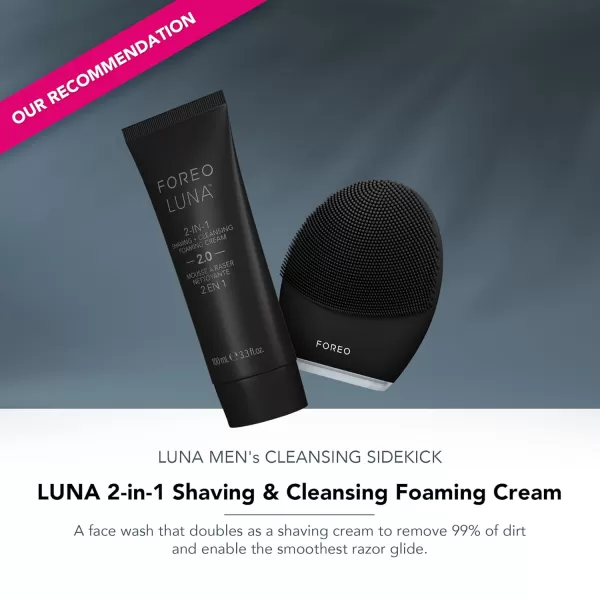 FOREO Luna 3 Facial Cleansing Brush  Anti Aging Face Massager  Enhances Absorption of Facial Skin Care Products  for Clean ampamp Healthy Face Care  Simple ampamp Easy  WaterproofMen