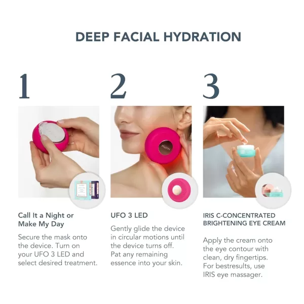 FOREO UFO 3 LED  NIR ampamp Red Light Mask Treatment  Full Spectrum LED Mask  Deep Moisturiser  Face Masks Beauty  Increased Skin Care AbsorptionUFO 3 LED Bundle