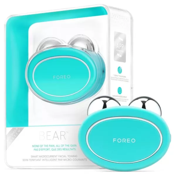 FOREO Bear Microcurrent Facial Device  Face Sculpting Tool  Instant Face Lift  Firm ampamp Contour  NonInvasive  Increases Absorption of Facial Skin Care ProductsMint