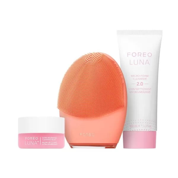 FOREO LUNA 4 Face Cleansing Brush  Firming Face Massager  Anti Aging Face Care  Enhances Absorption of Facial Skin Care Products  Simple Skin Care ToolsBalanced Skin Set