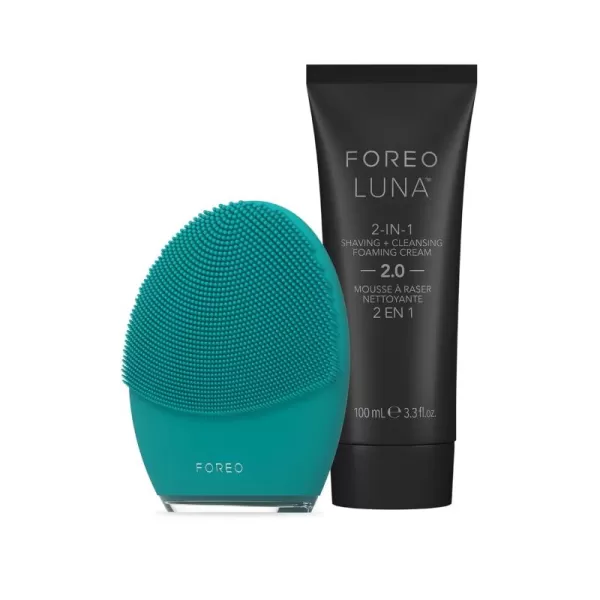 FOREO LUNA 4 Face Cleansing Brush  Firming Face Massager  Anti Aging Face Care  Enhances Absorption of Facial Skin Care Products  Simple Skin Care ToolsMen Set