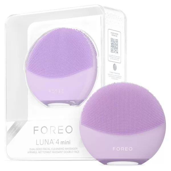 FOREO LUNA 4 mini Face Cleansing Brush ampamp Face Massager  Premium Face Care  Enhances Absorption of Facial Skin Care Products  Simple Skin Care Tools  for All Skin TypesLavander