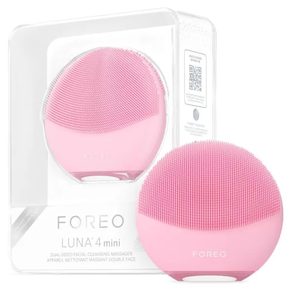 FOREO LUNA 4 mini Face Cleansing Brush ampamp Face Massager  Premium Face Care  Enhances Absorption of Facial Skin Care Products  Simple Skin Care Tools  for All Skin TypesPearl Pink