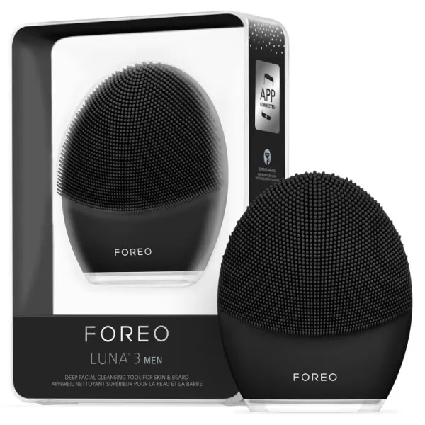 FOREO Luna 3 Facial Cleansing Brush  Anti Aging Face Massager  Enhances Absorption of Facial Skin Care Products  for Clean ampamp Healthy Face Care  Simple ampamp Easy  WaterproofMen