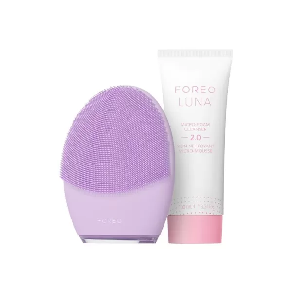 FOREO Luna 3 Facial Cleansing Brush  Anti Aging Face Massager  Enhances Absorption of Facial Skin Care Products  for Clean ampamp Healthy Face Care  Simple ampamp Easy  WaterproofSet