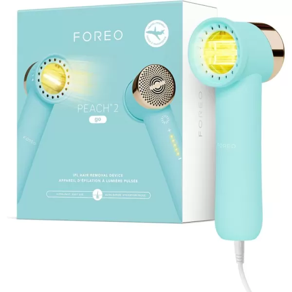 FOREO Peach 2 go IPL Hair Removal Device  TravelFriendly Permanent Hair Removal  Laser Hair Removal  Body ampamp Face  Painless Hair Removal  Skin Cooling ampamp Silicone Shield  Customizable LavanderArctic Blue