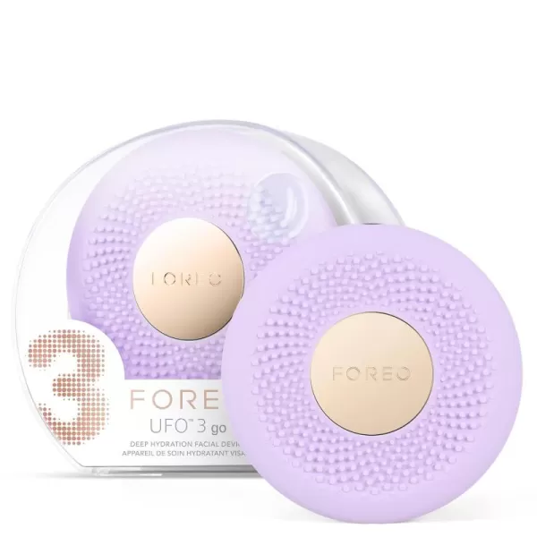 FOREO UFO 3 go  Compact 4in1 Full Facial LED Mask Treatment  Deep Moisturiser  Anti Aging Face Mask Beauty  Face MassagerLavender