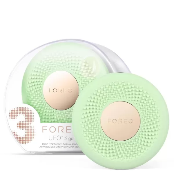 FOREO UFO 3 go  Compact 4in1 Full Facial LED Mask Treatment  Deep Moisturiser  Anti Aging Face Mask Beauty  Face MassagerPistchaio