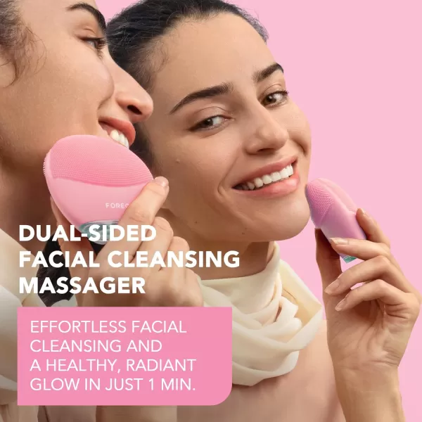 FOREO LUNA 4 mini Face Cleansing Brush ampamp Face Massager  Premium Face Care  Enhances Absorption of Facial Skin Care Products  Simple Skin Care Tools  for All Skin TypesPearl Pink