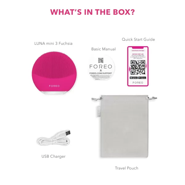 FOREO Luna Mini 3  Premium Facial Cleansing BrushFuchsia