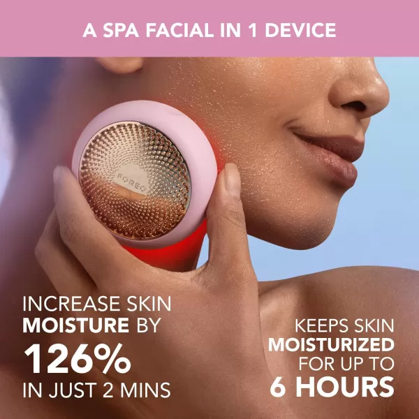 FOREO UFO 3 Deep Face Moisturiser  5in1 Facial Spa  Red Light Warming Cooling Face Massage Anti Aging  Face Mask Skin Care  Pearl PinkPearl Pink