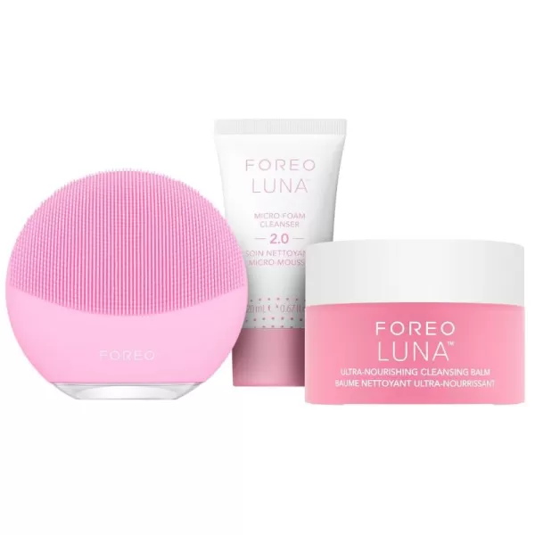 FOREO Luna Mini 3  Premium Facial Cleansing BrushPearl Pink bundle