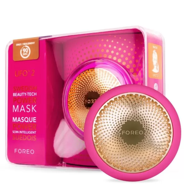 FOREO UFO 2 Red Light Therapy for Face  Anti Aging Face Moisturizer and Dark Spot Remover  for Deep Facial Hydration  Full LED Spectrum  FuchsiaFuchsia