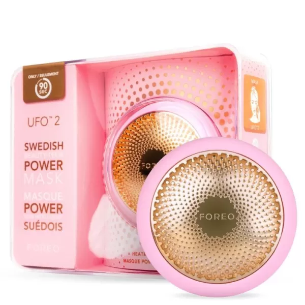 FOREO UFO 2 Red Light Therapy for Face  Anti Aging Face Moisturizer and Dark Spot Remover  for Deep Facial Hydration  Full LED Spectrum  FuchsiaPearl Pink