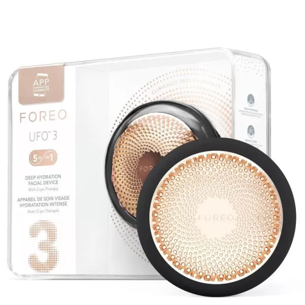 FOREO UFO 3 Deep Face Moisturiser  5in1 Facial Spa  Red Light Warming Cooling Face Massage Anti Aging  Face Mask Skin Care  Pearl PinkBlack