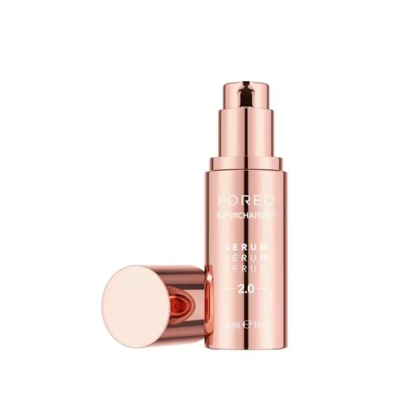 imageFOREO SUPERCHARGED SERUM 20  Microcurrent Conductive Gel  Hyaluronic Acid Serum for Face  Squalane  Rejuvenating ampamp Hydration  Vegan ampamp Crueltyfree  All Skin Types  1 floz