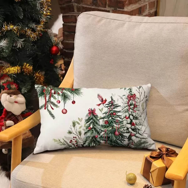 DFXSZ Christmas Pillow Covers 18x18 Inch Set of 2 Christmas Tree Decorative Throw Pillows Winter Christmas Decor for Home Couch TH35B18Green