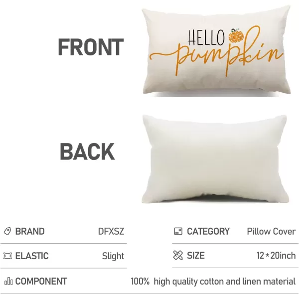 DFXSZ Fall Pillow Covers 12x20 inch Linen Autumn Hello Pumpkin Throw Pillow Covers for Sofa Bedroom Outdoor Farmhosue Cushion Home DecorationB5