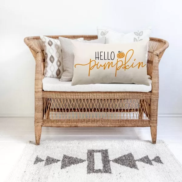 DFXSZ Fall Pillow Covers 12x20 inch Linen Autumn Hello Pumpkin Throw Pillow Covers for Sofa Bedroom Outdoor Farmhosue Cushion Home DecorationB5