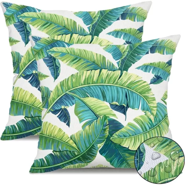 DFXSZ Outdoor Pillow Covers 18x18 Inch Set of 2 Colorful Paisley Decor Waterproof Throw Pillow Covers Farmhouse Outdoor Waterproof Pillow Covers Decor for Patio Funiture Garden Sofa Couch 7ABlue Green1