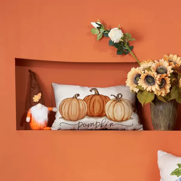 DFXSZ Fall Pillow Covers 12x20 Inch Fall Autumn Thanksgiving Ink Painting Blue Pumpkins Lumbar Pillowcase Cotton Linen DecorativeDecoration for Home CouchOrange1