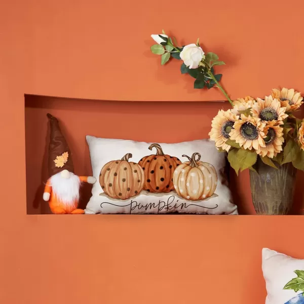 DFXSZ Fall Pillow Covers 12x20 Inch Fall Autumn Thanksgiving Ink Painting Blue Pumpkins Lumbar Pillowcase Cotton Linen DecorativeDecoration for Home CouchBlack Orange