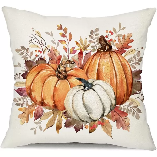 DFXSZ Fall Pillow Covers 12x20 Inch Fall Thanksgiving Orange White Flowers Lumbar Pillow Covers Polyester Fall Decoration for Home Couch YTZ073A12Orange White