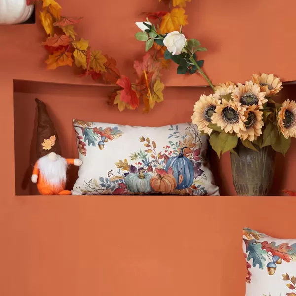DFXSZ Fall Pillow Covers 18x18 inch Set of 2 Orange White Pumpkin Fallen Leaves Decorative Outdoor Throw Pillow Covers Autumn Thanksgiving Farmhouse Decoration for Home Couch TH27A18Blue